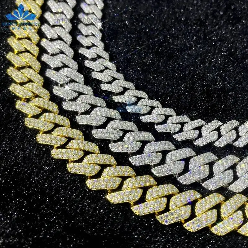 Fashion Cheap Price Iced Out Hip Hop Cuban Link Chains Custom Jewelry 12MM Wide Real 925 Sterling Silver Moissanite Diamond Cuba
Fashion Cheap Price Iced Out Hip Hop Cuban Link Chains Custom Jewelry 12MM Wide Real 925 Sterling Silver Moissanite Diamond Cuba