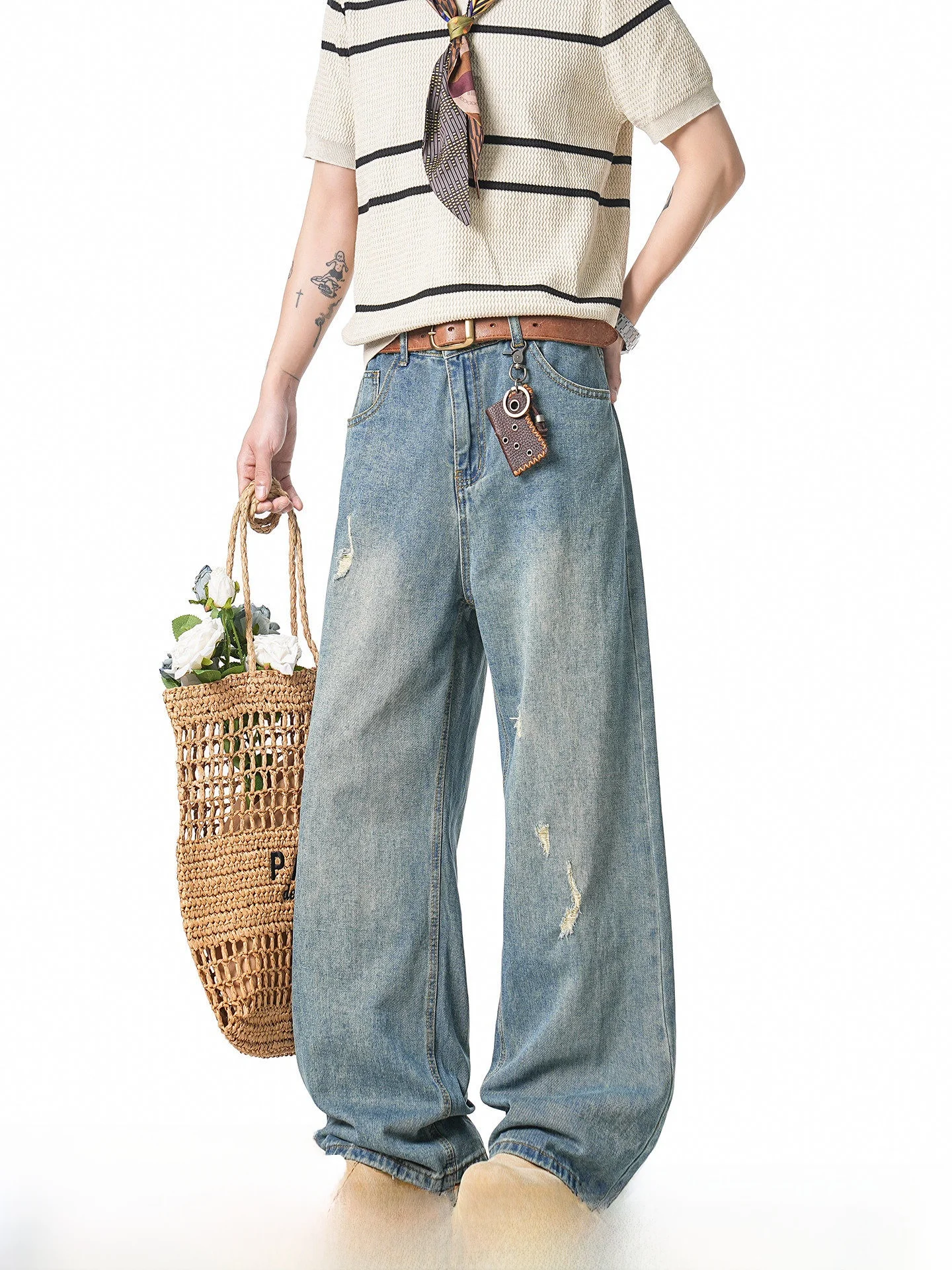 Dream Made American Washed Men's Jeans Summer Thin Straight Casual Pants Wear Resistant Cotton Blend mid Waist Zipper Fly
Dream Made American Washed Men's Jeans Summer Thin Straight Casual Pants Wear Resistant Cotton Blend mid Waist Zipper Fly