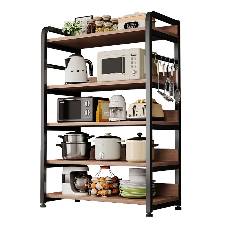 Shelves Multi-layer storage and finishing, kitchen multi-functional shelves, floor-to-ceiling microwave ovens, storage against 
Shelves Multi-layer storage and finishing, kitchen multi-functional shelves, floor-to-ceiling microwave ovens, storage against
