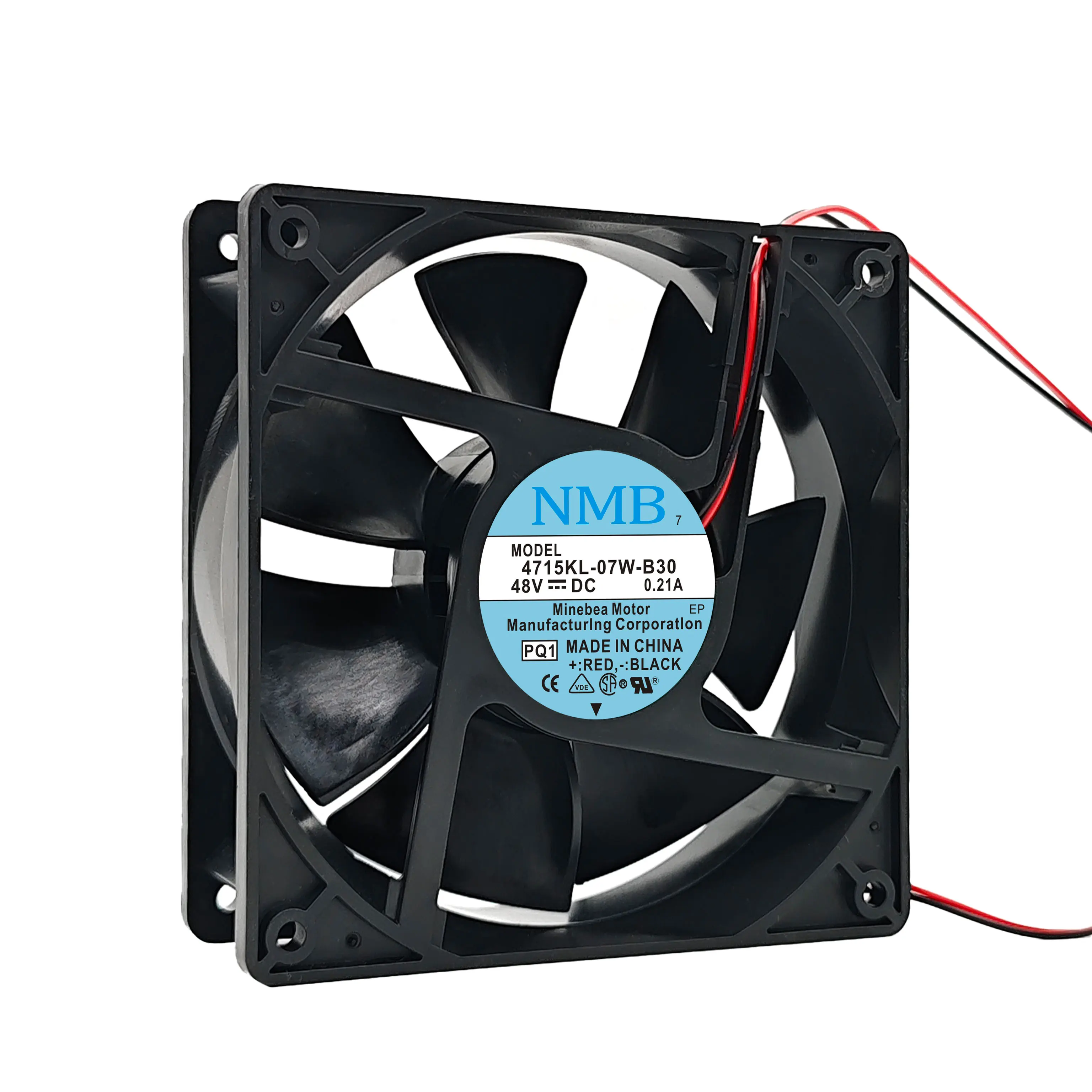 NMB 4715KL-07W-B30 DC 48V 0.21A 120x120x38mm 2-Wire Cooling Fan
NMB 4715KL-07W-B30 DC 48V 0.21A 120x120x38mm 2-Wire Cooling Fan