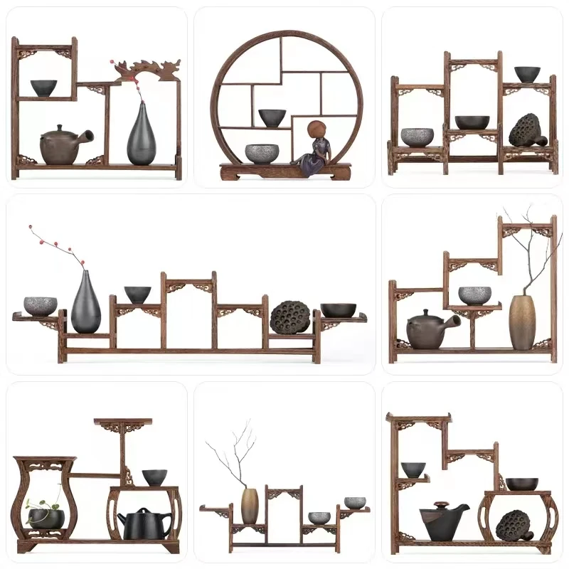 Chinese Kung Fu Tea Pot Crafts Display Holder Shelves Teapot Tea Set Wood Carving Display Stand Decoration Home Tea Accessories
Chinese Kung Fu Tea Pot Crafts Display Holder Shelves Teapot Tea Set Wood Carving Display Stand Decoration Home Tea Accessories