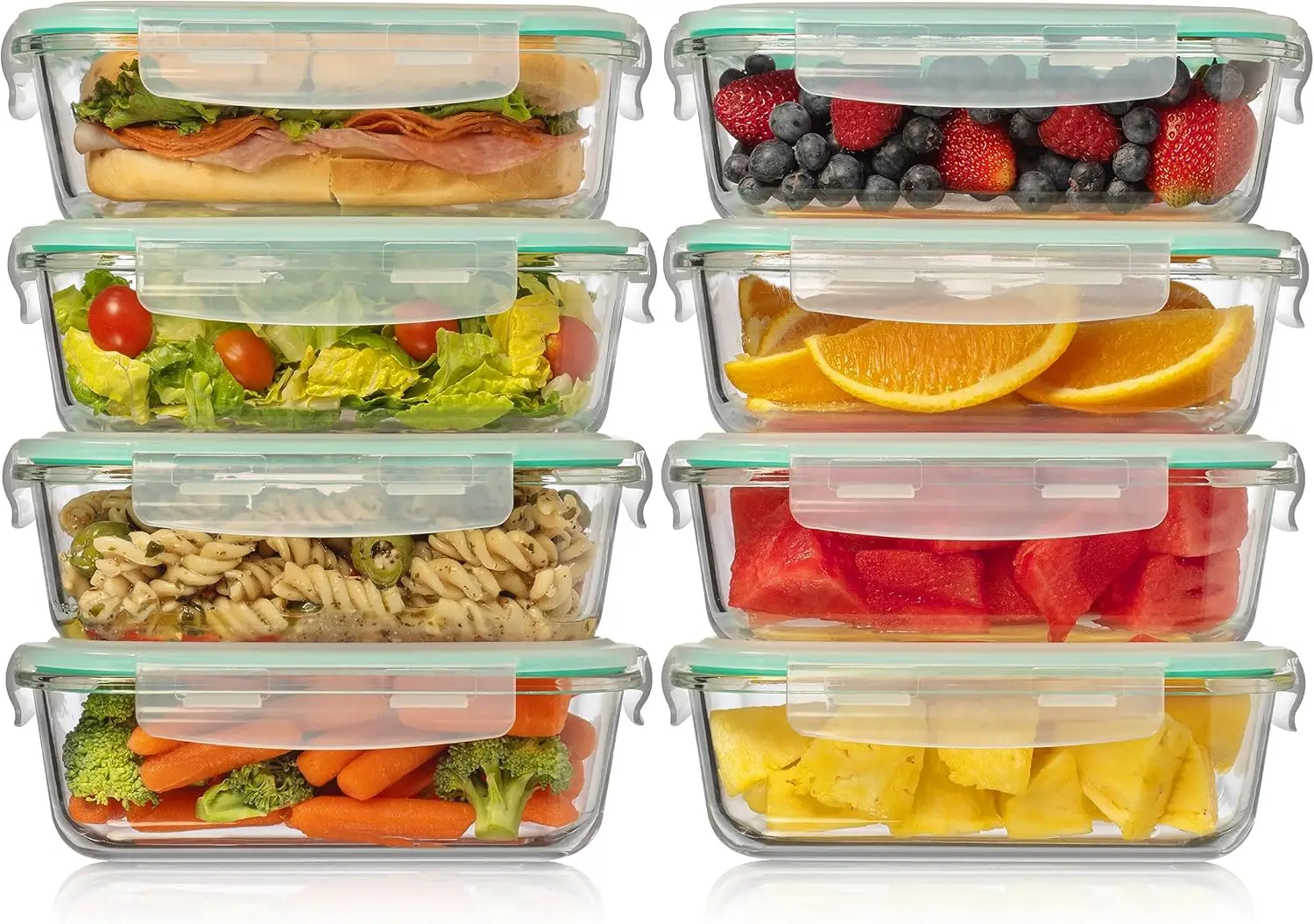 8-Pack 35 oz Glass Food Storage Containers with Lids - Airtight, Leakproof, Oven & Freezer Safe
8-Pack 35 oz Glass Food Storage Containers with Lids - Airtight, Leakproof, Oven & Freezer Safe
