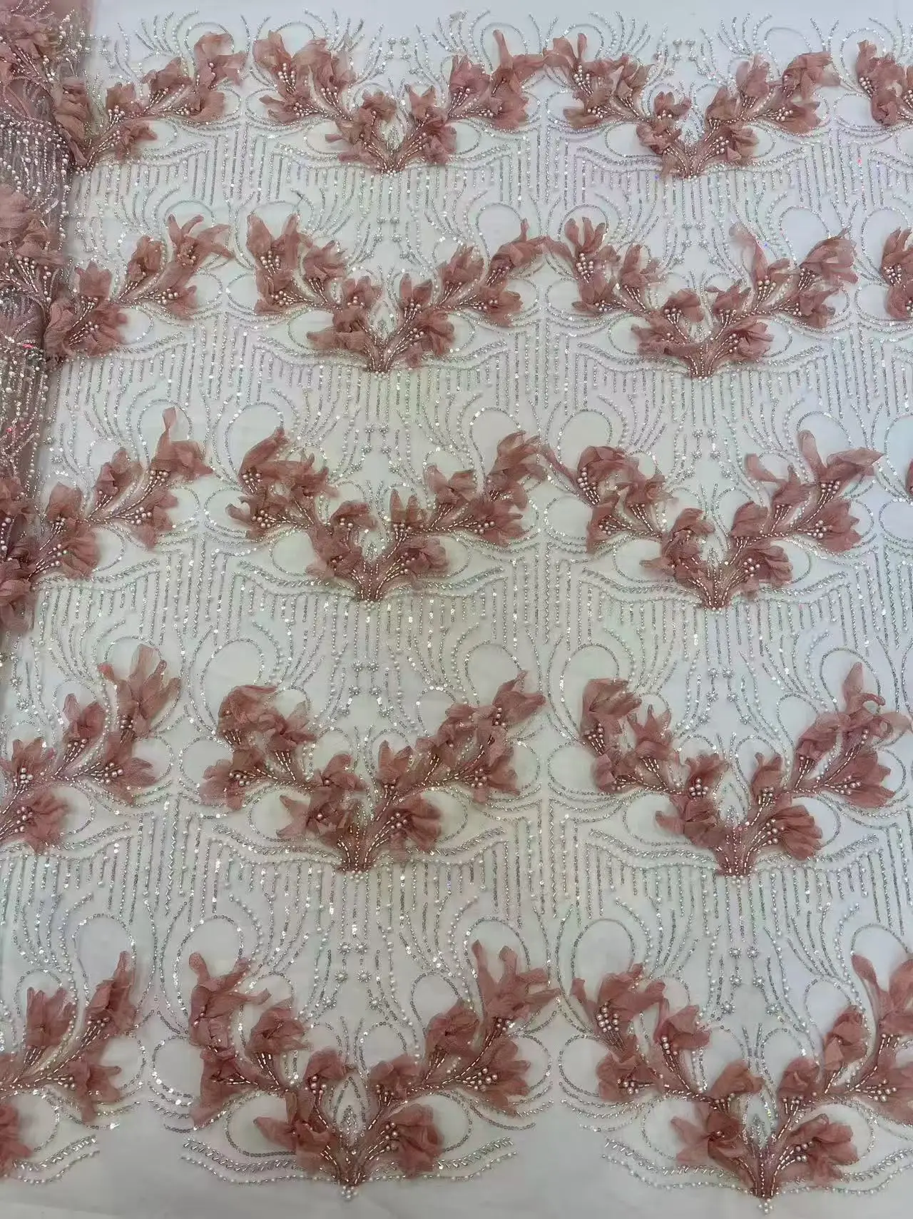 Latest African 3D Flower Lace Fabric Embroidery French Mesh Lace Fabric with Sequins Nigerian Tulle Lace for Party Dress XC6426
Latest African 3D Flower Lace Fabric Embroidery French Mesh Lace Fabric with Sequins Nigerian Tulle Lace for Party Dress XC6426
