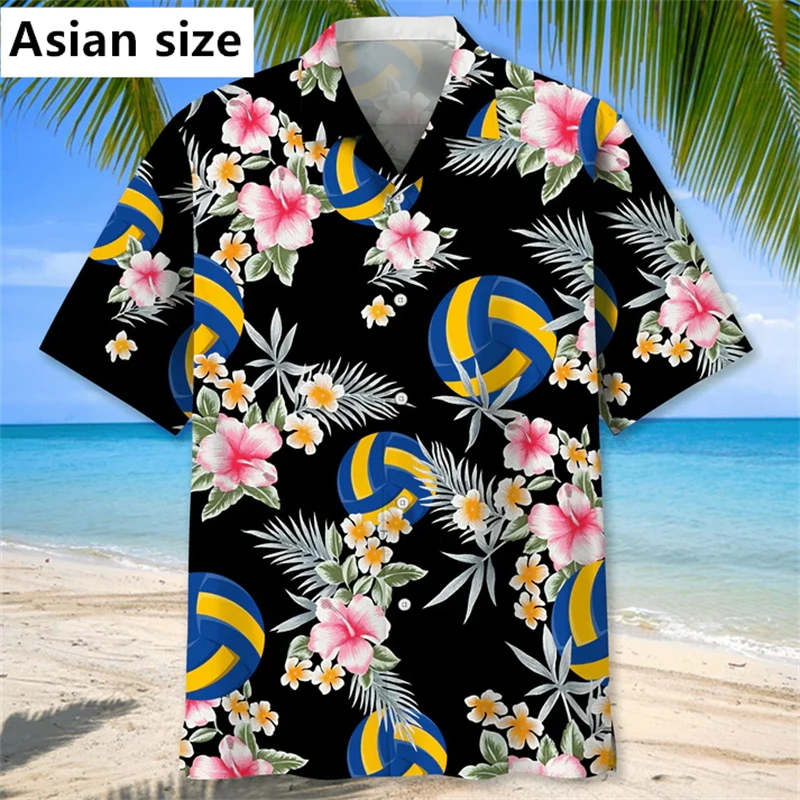 3D Printed Volleyball Shirt For Men Women Clothes Summer Hawaiian Flower Shirts Lapel Short Sleeves Street Beach Button Blouse
3D Printed Volleyball Shirt For Men Women Clothes Summer Hawaiian Flower Shirts Lapel Short Sleeves Street Beach Button Blouse