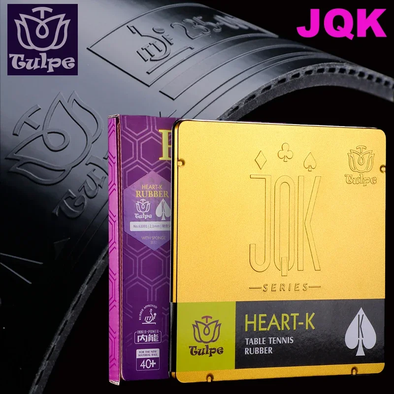 TULPE JQK HEART-K Настольный теннисный резиновый лист Липкая петля для вращения Быстроразрывное одобрение ITTF для CLUB с губкой Упаковка железной коробки
TULPE JQK HEART-K Настольный теннисный резиновый лист Липкая петля для вращения Быстроразрывное одобрение ITTF для CLUB с губкой Упаковка железной коробки