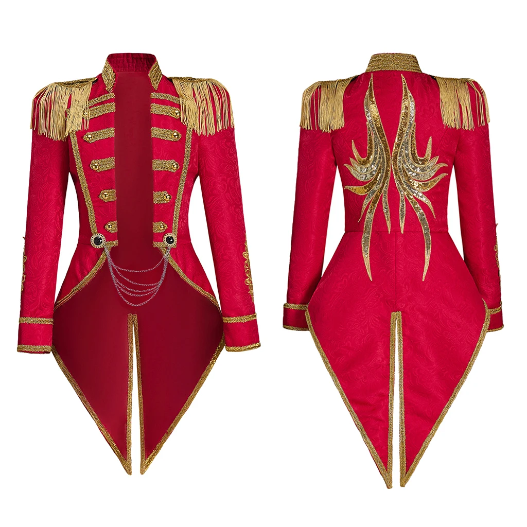 Women's Military Regency Red Tassel Coat Military Gothic Steampunk Ringmaster Jacket Medieval Victorian Officer Hussar Outwear
Women's Military Regency Red Tassel Coat Military Gothic Steampunk Ringmaster Jacket Medieval Victorian Officer Hussar Outwear