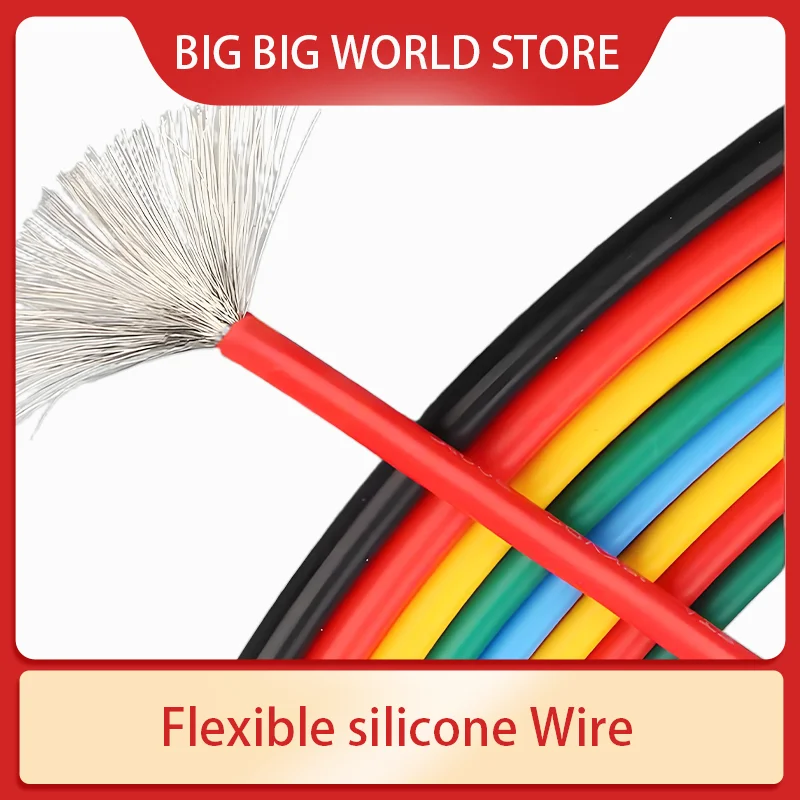30~8 AWG High Temperature Flexible Copper Heat-resistant cable 1M/5M Ultra Soft Silicone Wir
30~8 AWG High Temperature Flexible Copper Heat-resistant cable 1M/5M Ultra Soft Silicone Wir