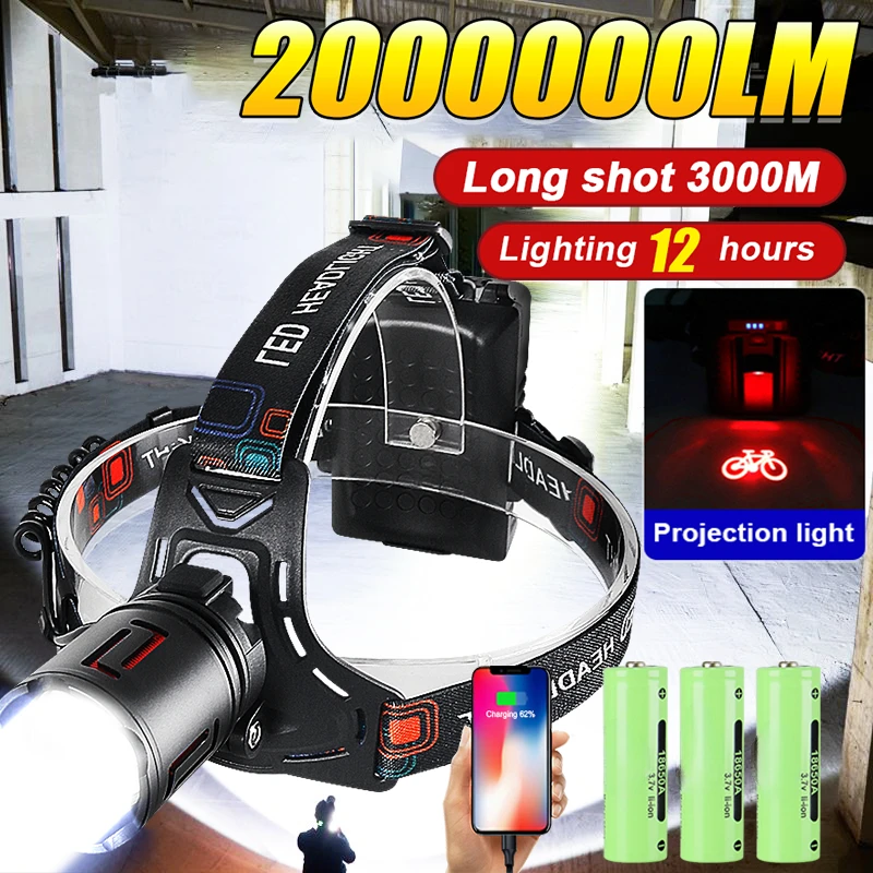 Upgrade Most Powerful LED Headlight Super Bright Big Aperture Head Flashlight Rechargeable Led Headlamp Long Range Fising Lights
Upgrade Most Powerful LED Headlight Super Bright Big Aperture Head Flashlight Rechargeable Led Headlamp Long Range Fising Lights