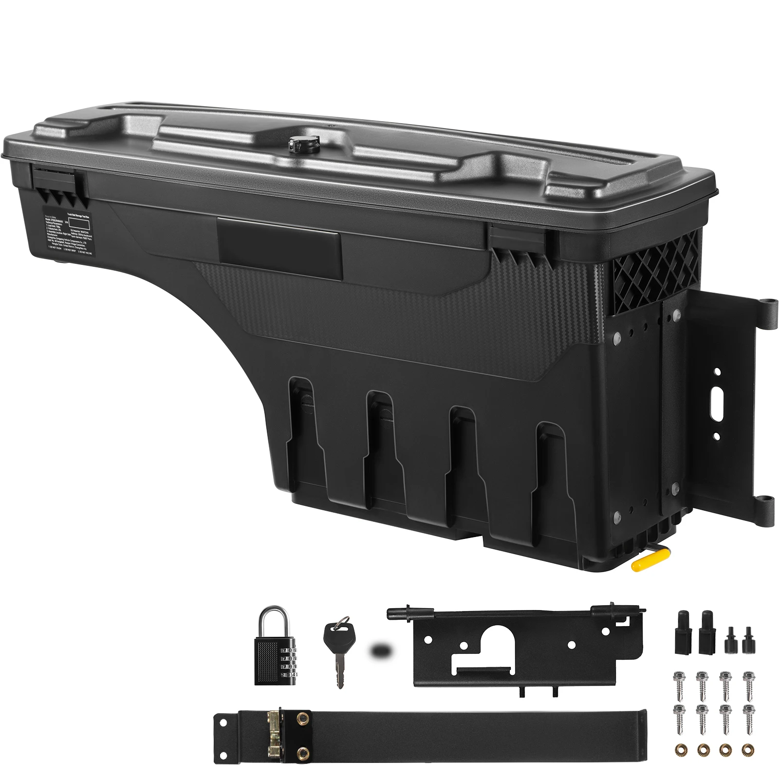 SucceBuy Truck Bed Storage Box Passenger Side Lockable Lid Waterproof ABS Wheel Well with Password Padlock ToolBox for Oil Truck
SucceBuy Truck Bed Storage Box Passenger Side Lockable Lid Waterproof ABS Wheel Well with Password Padlock ToolBox for Oil Truck