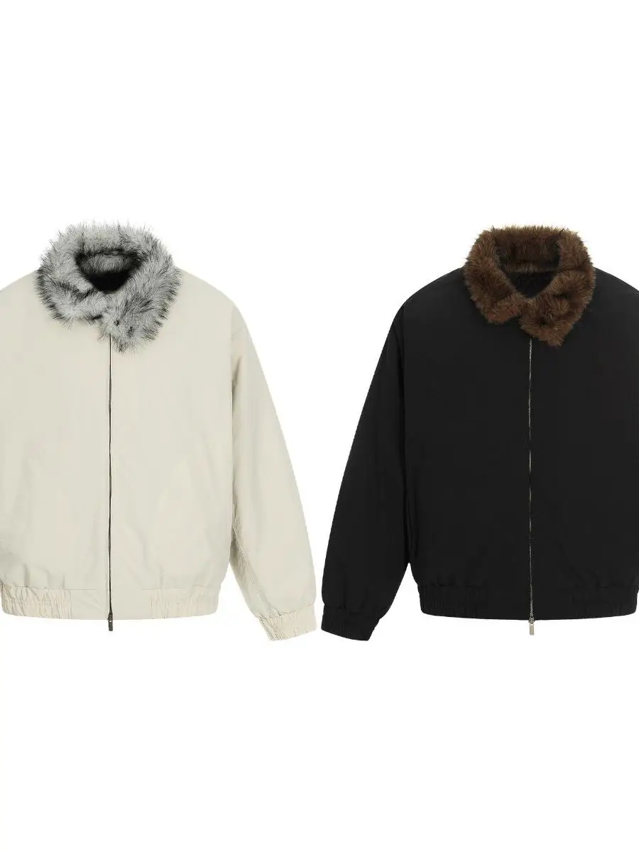 American Retro Mouton Lamb Fur Jaet Men's Warm Thi Bomber Cotton Coat Loose Fit Nylon Fabric Winter Outerwear Coat
American Retro Mouton Lamb Fur Jaet Men's Warm Thi Bomber Cotton Coat Loose Fit Nylon Fabric Winter Outerwear Coat