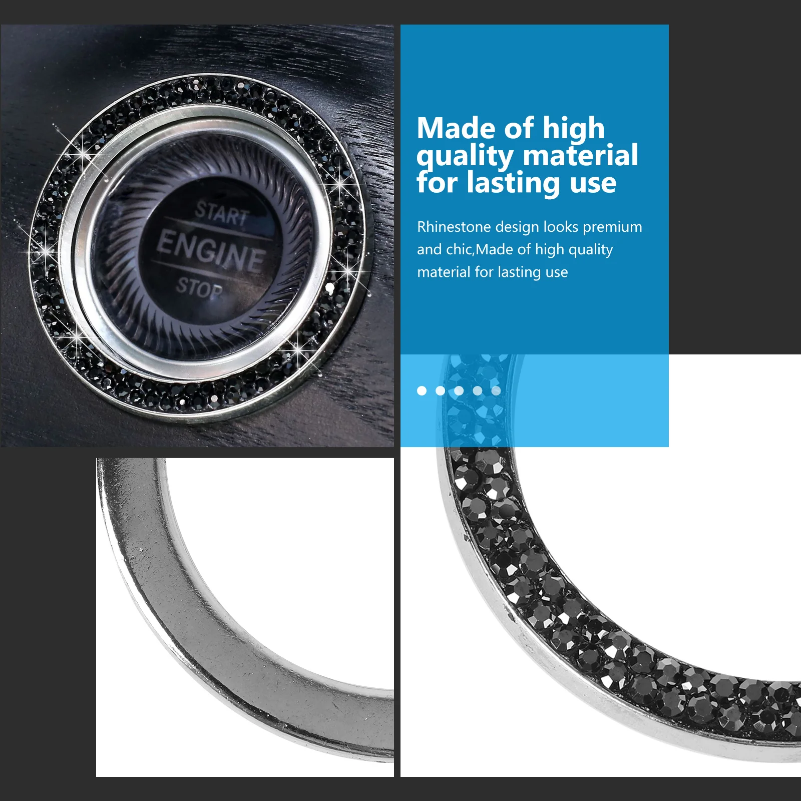 2Pcs Car Engine Start Stop Button Ring Sticker Crystal Rhinestone Decoration Black Ignition Button Ring Car Interior Accessories
2Pcs Car Engine Start Stop Button Ring Sticker Crystal Rhinestone Decoration Black Ignition Button Ring Car Interior Accessories