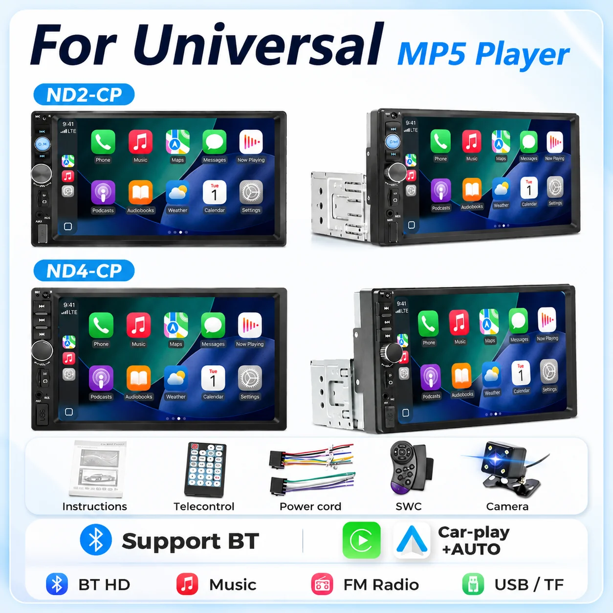7inch 1 din MP5 Player Car Radio For Universal Autoradio Multimedia Player With Carplay Android Auto 1DIN Auto audio FM BT SWC
7inch 1 din MP5 Player Car Radio For Universal Autoradio Multimedia Player With Carplay Android Auto 1DIN Auto audio FM BT SWC