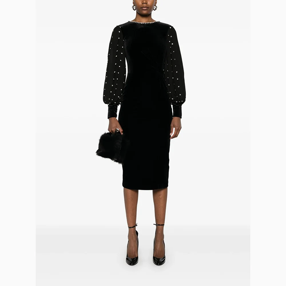 Черные вечерние платья с круглым вырезом и длинными рукавами, элегантные платья для выпускного вечера с кристаллами, прямое платье для выпускного вечера длиной до колена по индивидуальному заказу 2026
Черные вечерние платья с круглым вырезом и длинными рукавами, элегантные платья для выпускного вечера с кристаллами, прямое платье для выпускного вечера длиной до колена по индивидуальному заказу 2026