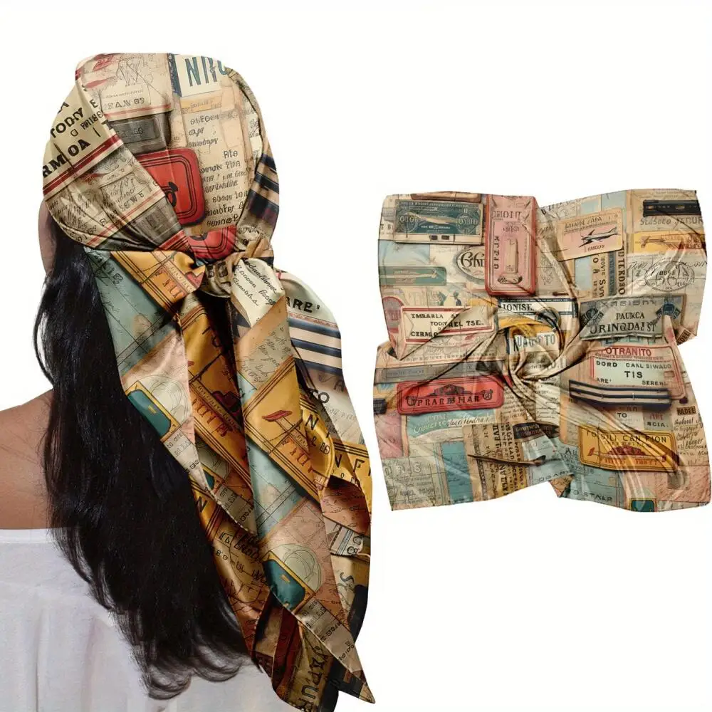 1pc 35" Vintage Newspaper Print Square Scarf - Unisex Retro Bandana for Women & Men Fashion Accessory Scarf for Hair Accessories
1pc 35" Vintage Newspaper Print Square Scarf - Unisex Retro Bandana for Women & Men Fashion Accessory Scarf for Hair Accessories