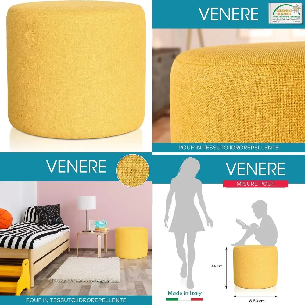 Handcrafted Italian 50cm Yellow Stool for Living Room or Bedroom
Handcrafted Italian 50cm Yellow Stool for Living Room or Bedroom