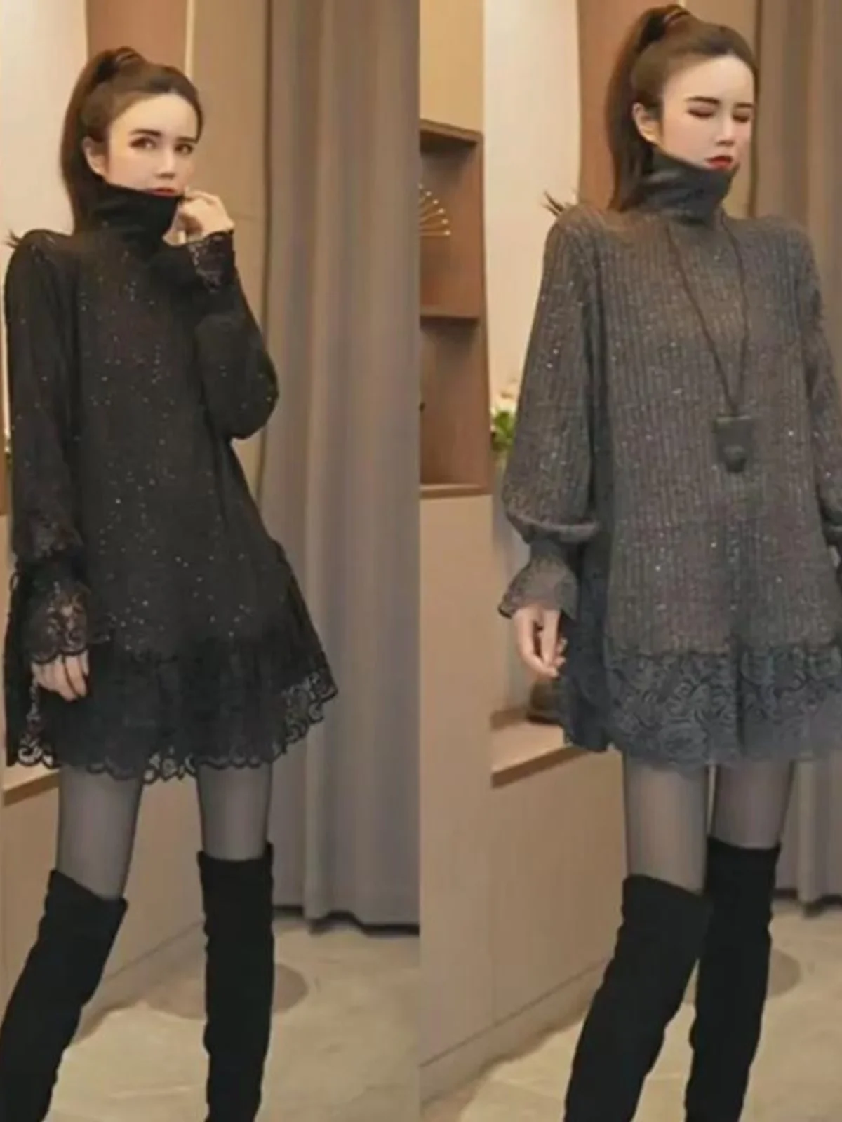 Модная женская базовая кофта с кружевными вставками и высоким воротником, осень-зима 2025, новая коллекция, повседневный шик, свободный крой, длинный рукав
Модная женская базовая кофта с кружевными вставками и высоким воротником, осень-зима 2025, новая коллекция, повседневный шик, свободный крой, длинный рукав