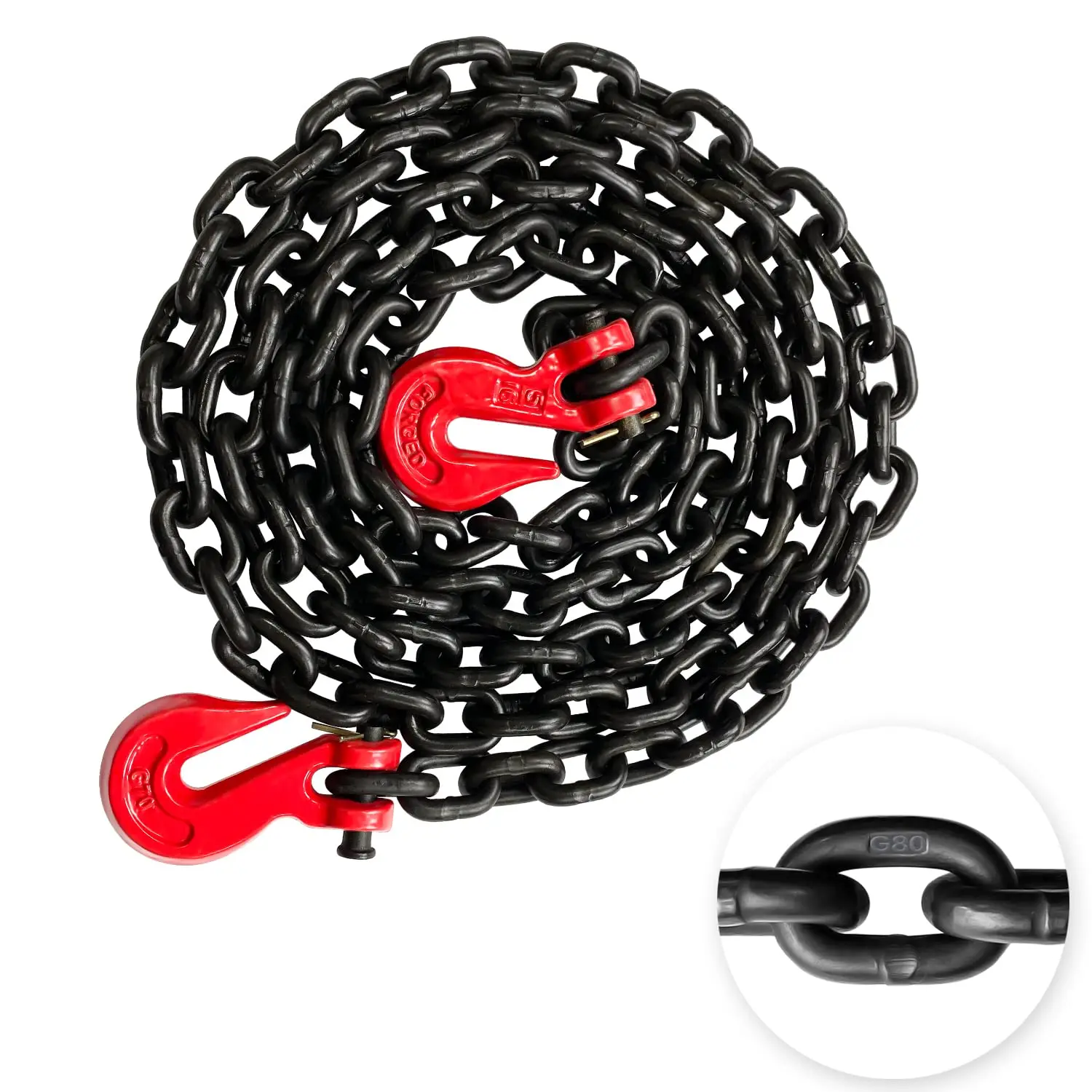 Transport Binder Chain 5/16 Inch x 10 Foot with Clevis Grab Hooks for Towing and Tie Down
Transport Binder Chain 5/16 Inch x 10 Foot with Clevis Grab Hooks for Towing and Tie Down