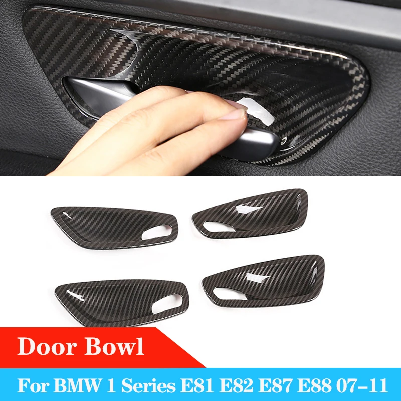 For BMW 1 Series E81 E82 E87 E88Carbon Fiber Car Interior Door Handle Bowl Cover Trim Chrome ABS 2007-2011 Accessories 2/4PCS
For BMW 1 Series E81 E82 E87 E88Carbon Fiber Car Interior Door Handle Bowl Cover Trim Chrome ABS 2007-2011 Accessories 2/4PCS