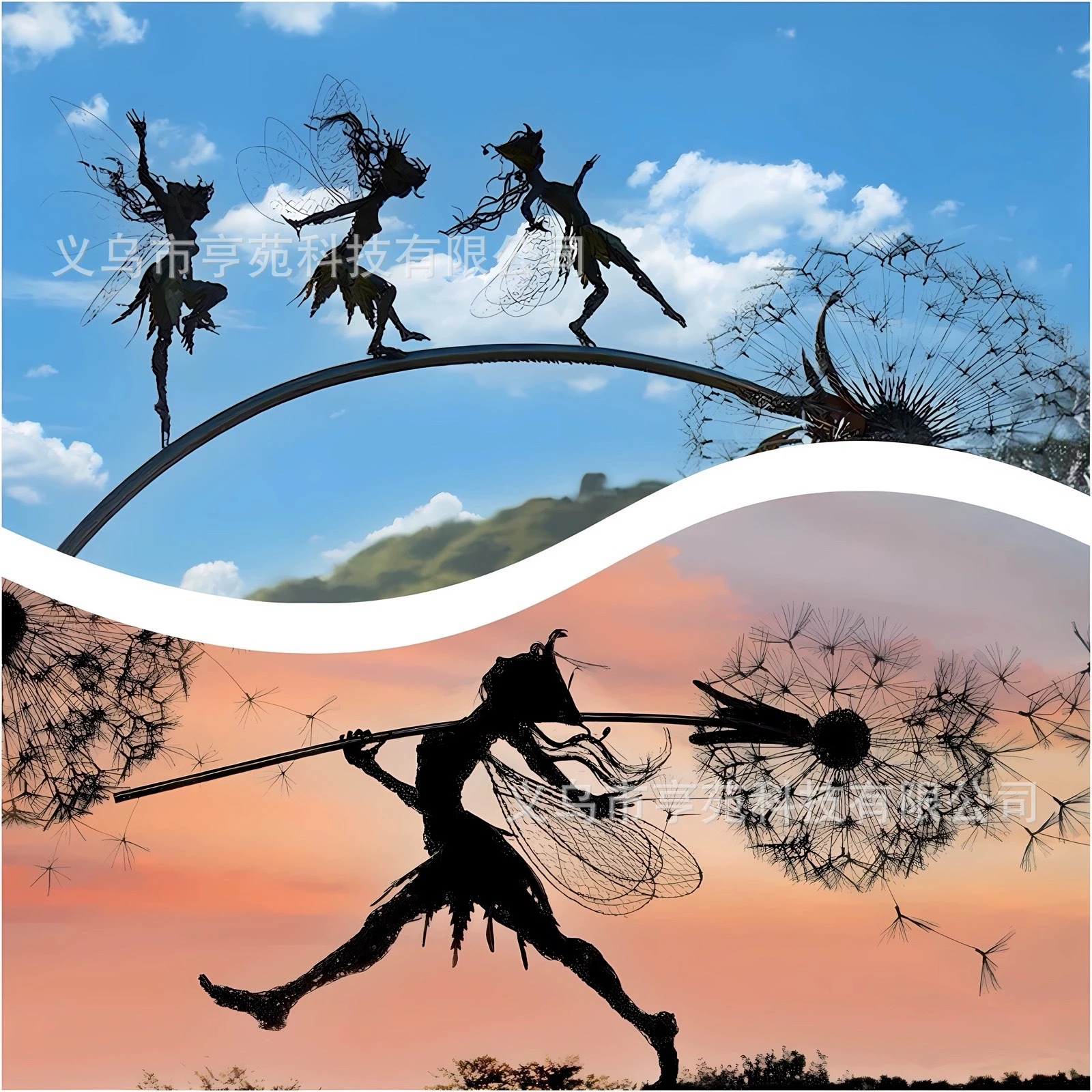 Dancing Fairy Statue Steel Wires Fairy Elf Dandelion Miniature Sculpture Mythical Garden Figurine Fairies Pixies Yard Decor
Dancing Fairy Statue Steel Wires Fairy Elf Dandelion Miniature Sculpture Mythical Garden Figurine Fairies Pixies Yard Decor