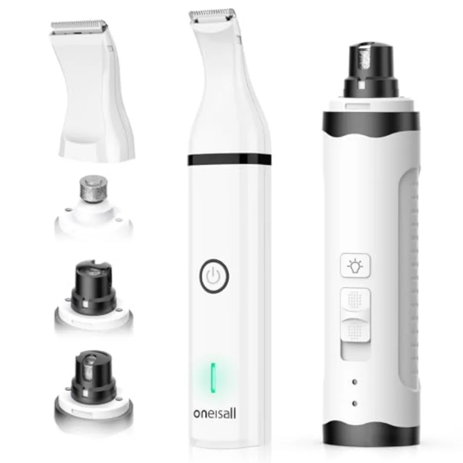 Dog Nail Grinder and Paw Trimmer Kit 3 in 1 Quiet Rechargeable Electric Pet Nail Grinder with 2 LED Lights and Cordless Dog Gro
Dog Nail Grinder and Paw Trimmer Kit 3 in 1 Quiet Rechargeable Electric Pet Nail Grinder with 2 LED Lights and Cordless Dog Gro