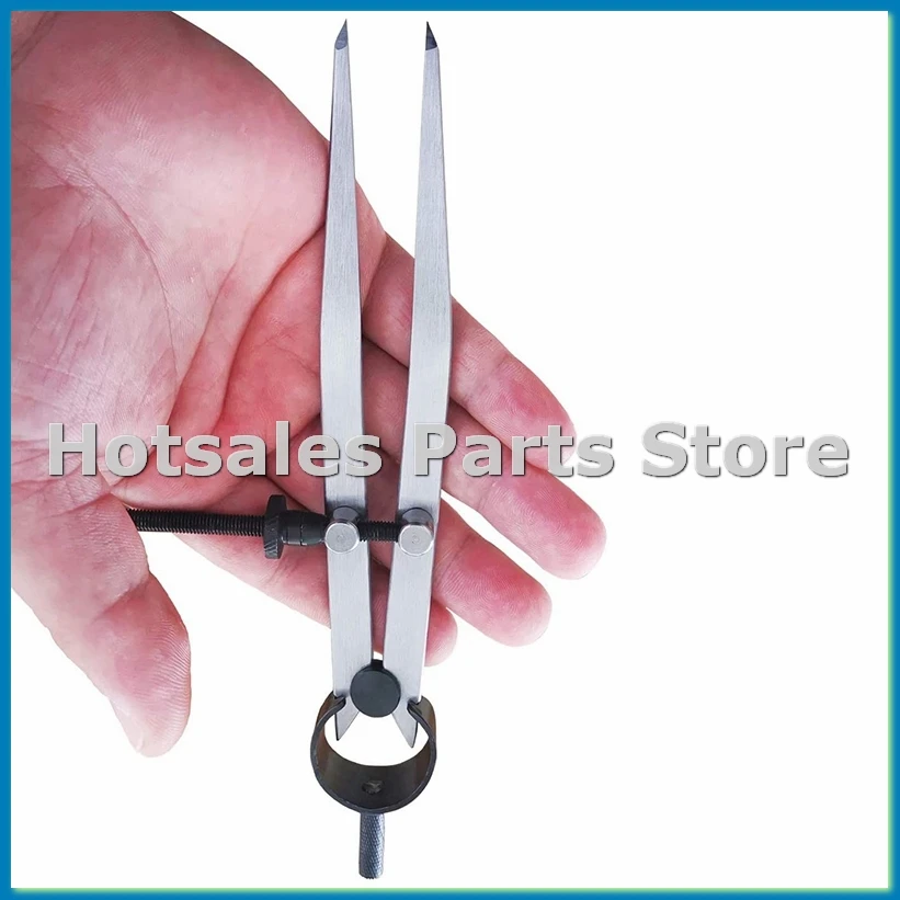 6 Inch Adjustable Lockable Steel Divider Wing Leather Compass-A32R