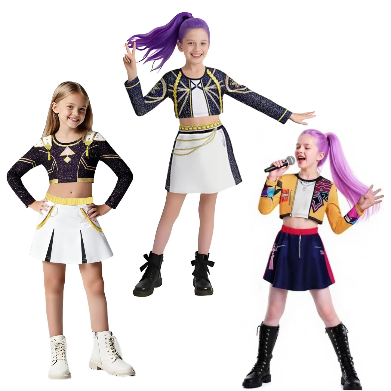 KPop Охотники на демонов Мира Руми Зои, детский сценический костюм для косплея, нарядная форма для девочек на Хэллоуин, детский нарядный костюм
KPop Охотники на демонов Мира Руми Зои, детский сценический костюм для косплея, нарядная форма для девочек на Хэллоуин, детский нарядный костюм