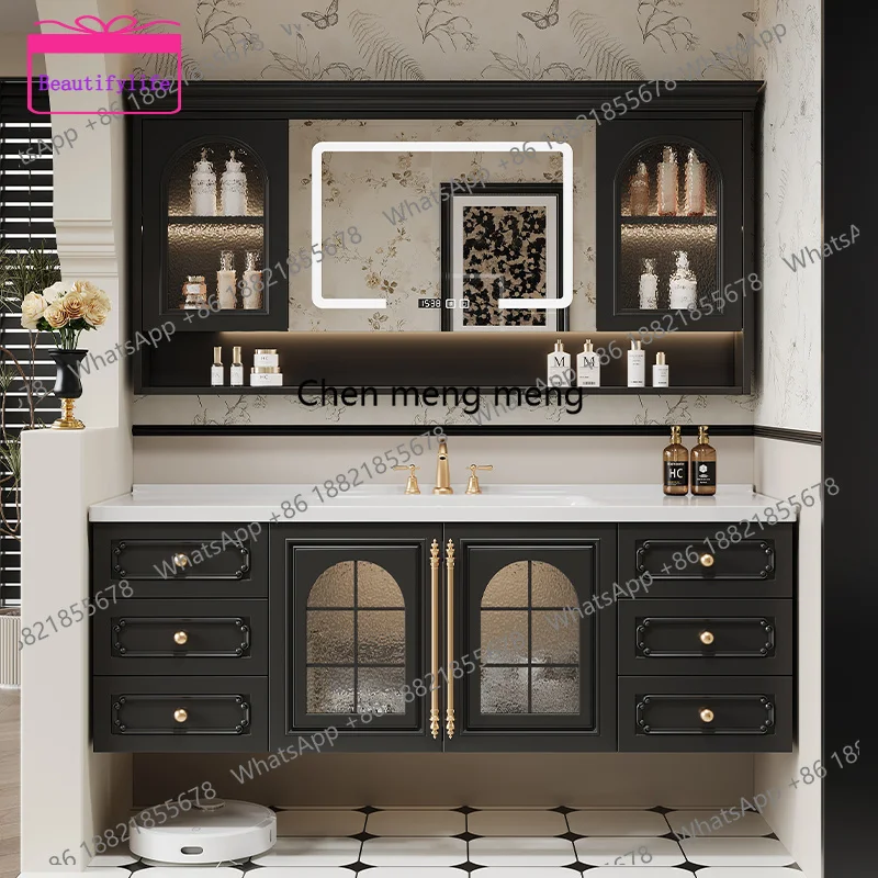 YL French Retro Bathroom Cabinet Luxury Decorations Sink Accessories Shelves Cupboard Mirror Organizer Storage Gabinete Furnit
YL French Retro Bathroom Cabinet Luxury Decorations Sink Accessories Shelves Cupboard Mirror Organizer Storage Gabinete Furnit