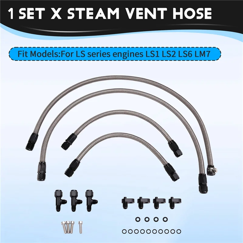 Steam Vent Hose Kit For LSX LS1 LS2 LS6 LM7 Steam Vent Hose Coolant Crossover Kit Automobile Parts Coolant Crossover Hose Silver
Steam Vent Hose Kit For LSX LS1 LS2 LS6 LM7 Steam Vent Hose Coolant Crossover Kit Automobile Parts Coolant Crossover Hose Silver