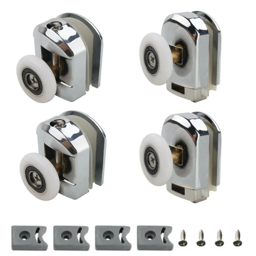 4 Pack Shower Door Roller Wheels Zinc Alloy Material with Adjustable Top Rollers for Easy Installation on Glass Doors
4 Pack Shower Door Roller Wheels Zinc Alloy Material with Adjustable Top Rollers for Easy Installation on Glass Doors