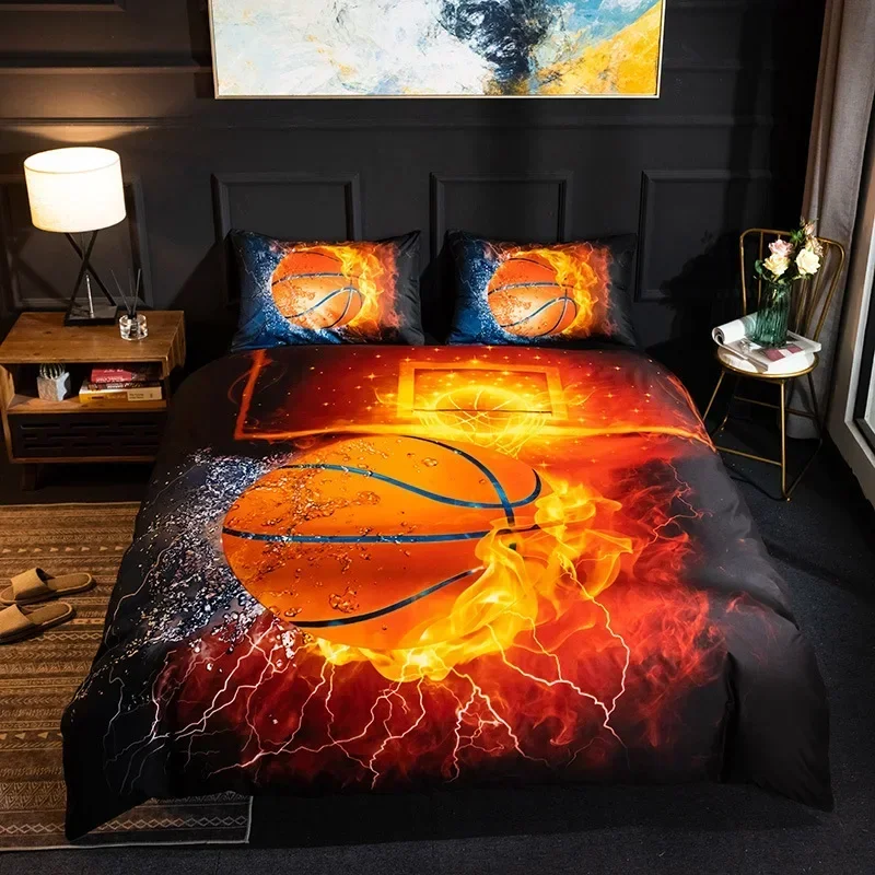 Ball Printing Quilt Cover King Size Football Basketball Sports Bedding Set Double Single Home Textile
Ball Printing Quilt Cover King Size Football Basketball Sports Bedding Set Double Single Home Textile