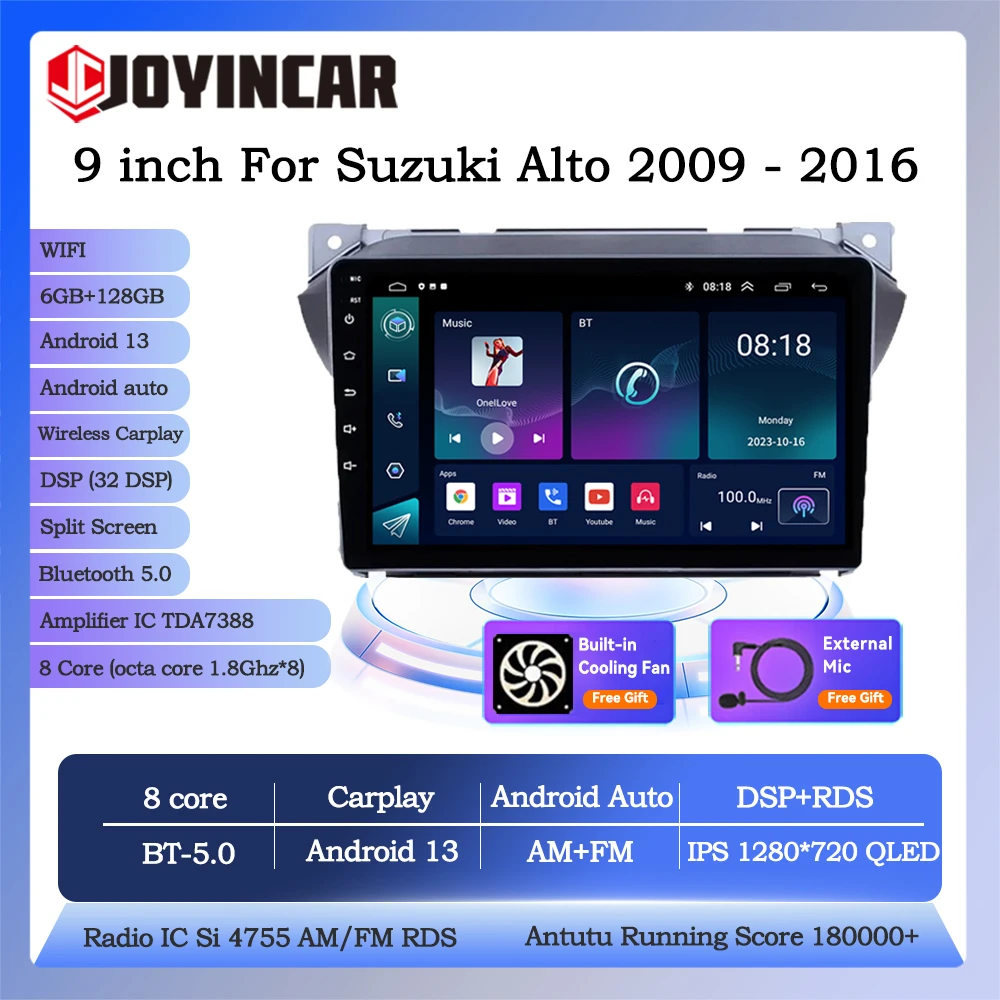 Joyincar Android 13 Carplay Car Radio For Suzuki Alto 2009 - 2016 2 Din BT FM Stereo Video Multimedia Player 2din GPS Navigation
Joyincar Android 13 Carplay Car Radio For Suzuki Alto 2009 - 2016 2 Din BT FM Stereo Video Multimedia Player 2din GPS Navigation