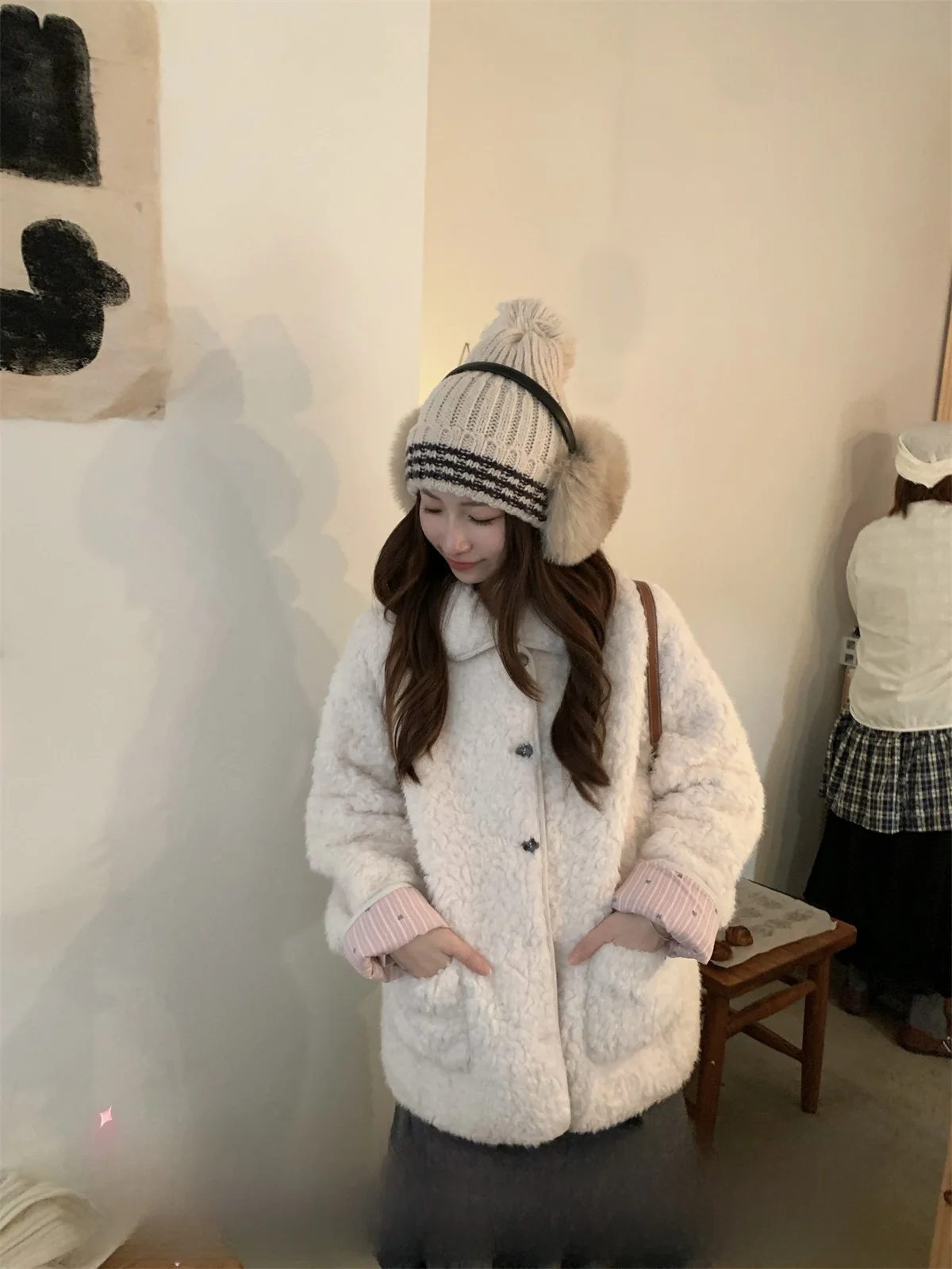 TheDouerr Confession Balloon Lamb Fur Trimmed Striped Lined Jacket Girl's Spring Autumn Winter Fashion Long Sleeve Button up ...
TheDouerr Confession Balloon Lamb Fur Trimmed Striped Lined Jacket Girl's Spring Autumn Winter Fashion Long Sleeve Button up ...
