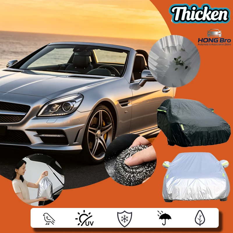 For Mercedes SLK R170 R171 R172 1996-2016 Full Car Cover Outdoor Anti-UV Sun Shade, Rain Snow Dust Frost Protection
For Mercedes SLK R170 R171 R172 1996-2016 Full Car Cover Outdoor Anti-UV Sun Shade, Rain Snow Dust Frost Protection