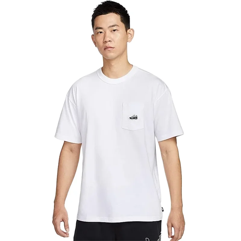 NIKE Футболка с короткими рукавами, мужская и женская, черная, с круглым вырезом и вышивкой, дышащая HJ0575-010, хлопок, черный/красный/белый
NIKE Футболка с короткими рукавами, мужская и женская, черная, с круглым вырезом и вышивкой, дышащая HJ0575-010, хлопок, черный/красный/белый