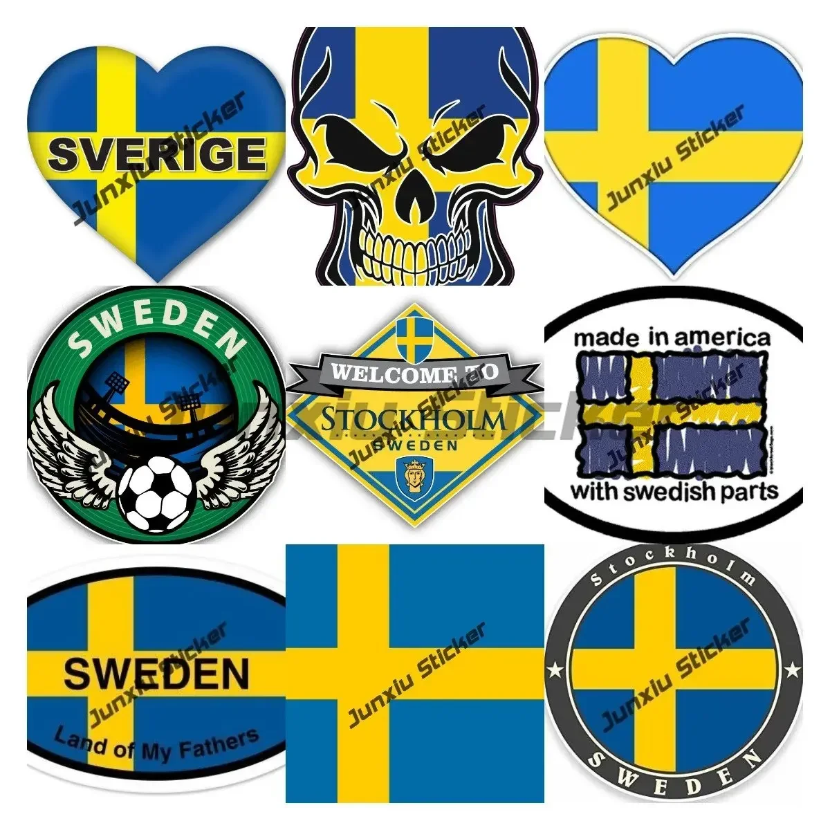 Sweden Swedish Sverige Sticker Sweden Football Wing Vinyl Decal Welcome To Stockholm Sticker Accessories for Car Camper Trunk
Sweden Swedish Sverige Sticker Sweden Football Wing Vinyl Decal Welcome To Stockholm Sticker Accessories for Car Camper Trunk