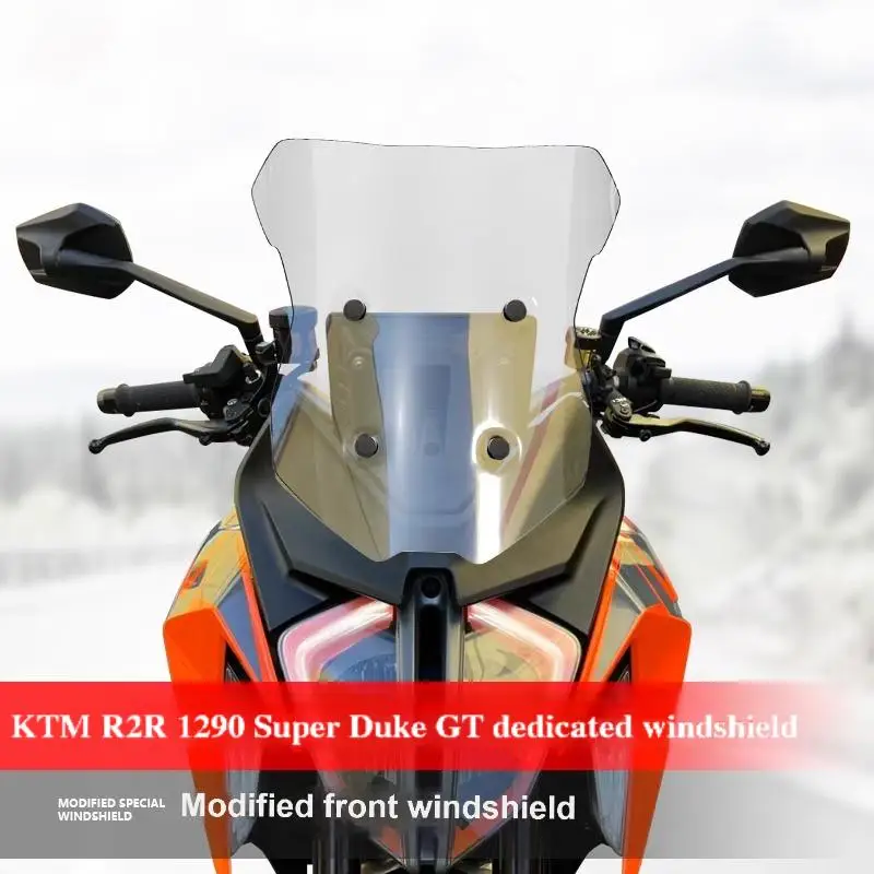 For 2019 2020 2021 2022 KTM R2R 1290 Super Duke GT ktm 1290 front windshield special modified windshield heightening accessories
For 2019 2020 2021 2022 KTM R2R 1290 Super Duke GT ktm 1290 front windshield special modified windshield heightening accessories