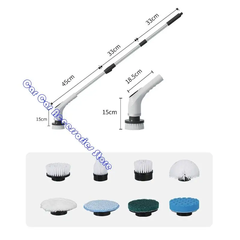242D Electric Multoclopect Clean Brush 9 в 1 с 5 -скоростной съемной регулируемой ручкой для ванны.
242D Electric Multoclopect Clean Brush 9 в 1 с 5 -скоростной съемной регулируемой ручкой для ванны.