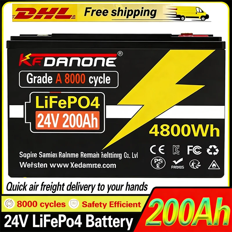 Genuine 24V 100Ah LiFePO4 Battery Low-Temp Protection 6000+ Cycles Perfect for RV Solar Marine Off-Grid Applications
Genuine 24V 100Ah LiFePO4 Battery Low-Temp Protection 6000+ Cycles Perfect for RV Solar Marine Off-Grid Applications