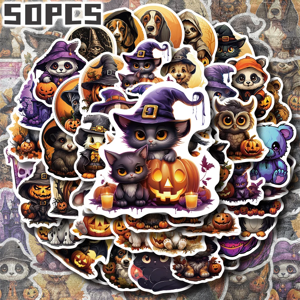 50pcs animals in halloween costumes non-repeating stickers for holiday gift party decors Back to school Class reward Birthday
50pcs animals in halloween costumes non-repeating stickers for holiday gift party decors Back to school Class reward Birthday