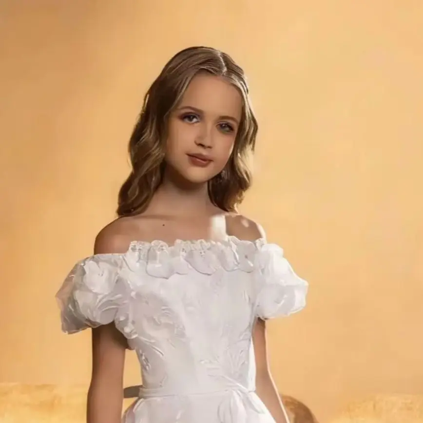 Princess Customized Off Shoulder Flower Girl Dress For Wedding Lace Appliques Girls First Communion Birthday Party Gowns
Princess Customized Off Shoulder Flower Girl Dress For Wedding Lace Appliques Girls First Communion Birthday Party Gowns