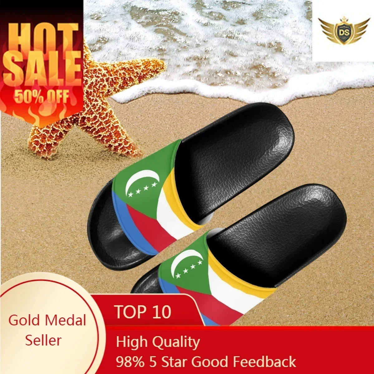 Print On Demand Summer Women Slippers Comoros Flag Pattern Non Slip Home Bathroom Slippers For Youth Girls Beach Slides Female
Print On Demand Summer Women Slippers Comoros Flag Pattern Non Slip Home Bathroom Slippers For Youth Girls Beach Slides Female