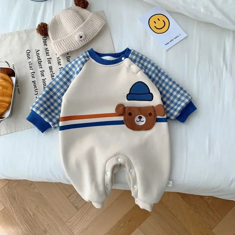 Winter Baby Romper 0-2Years Newborn Boy Girl Long Sleeve O-Neck Cartoon Bear Fleece Thicken Warm Jumpsuit Outerwear Clothes
Winter Baby Romper 0-2Years Newborn Boy Girl Long Sleeve O-Neck Cartoon Bear Fleece Thicken Warm Jumpsuit Outerwear Clothes