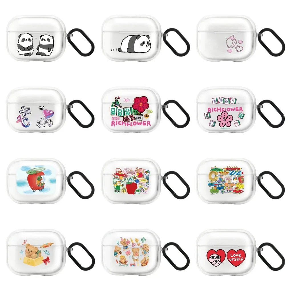 Cartoon TPU Transparent Protective Case for AirPods 2 3 4 Pro Pro2 Earbuds Cover with Hook
Cartoon TPU Transparent Protective Case for AirPods 2 3 4 Pro Pro2 Earbuds Cover with Hook