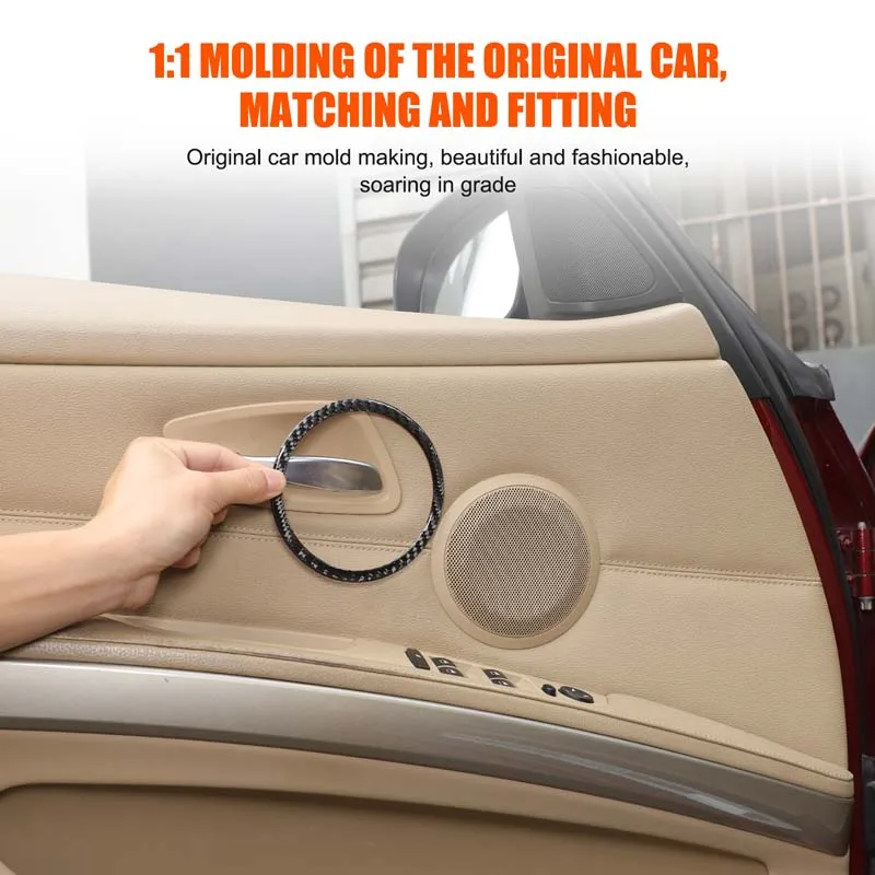 For BMW 3 Series E90 2005-2012 Soft Carbon Fiber Car Door Speaker Ring Decoration Sticker Interior Car Accessories
For BMW 3 Series E90 2005-2012 Soft Carbon Fiber Car Door Speaker Ring Decoration Sticker Interior Car Accessories