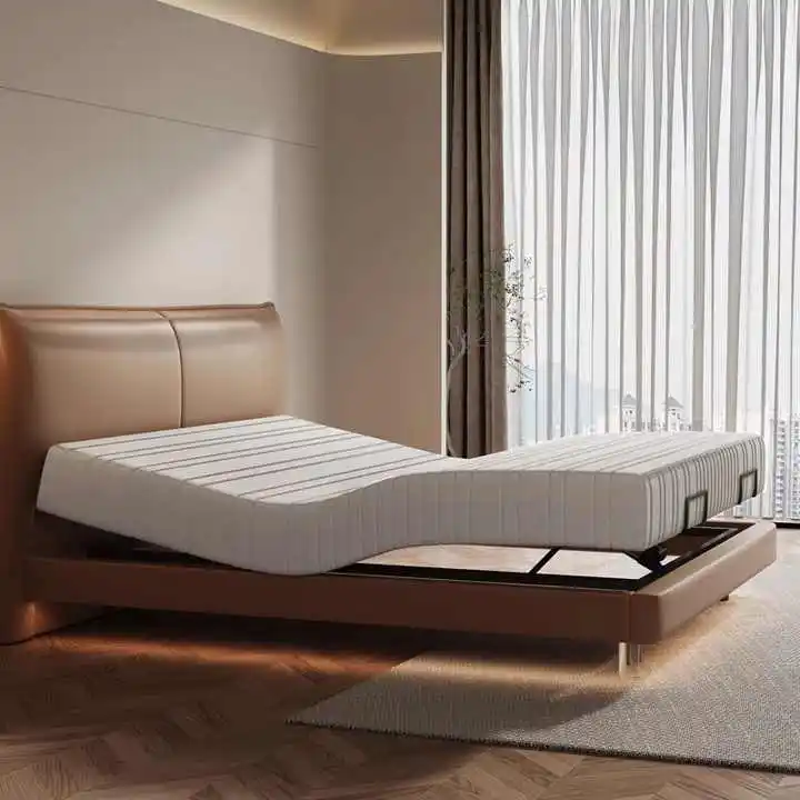 !@Smart Leather Bed King Size Integrated Hidden Metal Frame Adjustable Bed With Mattress
!@Smart Leather Bed King Size Integrated Hidden Metal Frame Adjustable Bed With Mattress