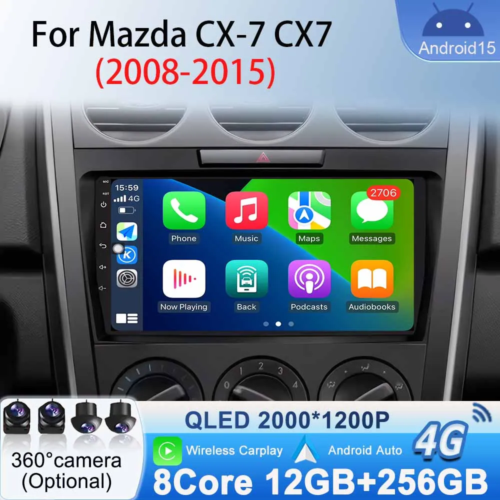 Car Radio Stereo Carplay Multimedia Video Player for MAZDA CX-7 CX7 2008 2009 2010 2011 2012 2013 2014 2015 Android 15 Head Unit
Car Radio Stereo Carplay Multimedia Video Player for MAZDA CX-7 CX7 2008 2009 2010 2011 2012 2013 2014 2015 Android 15 Head Unit