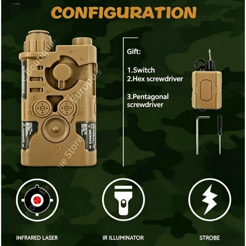 Multi-Function L3-NGAL Style Battery Box Green Laser & Strobe Flashlight Tail Switch Outdoor Gear Parts
Multi-Function L3-NGAL Style Battery Box Green Laser & Strobe Flashlight Tail Switch Outdoor Gear Parts