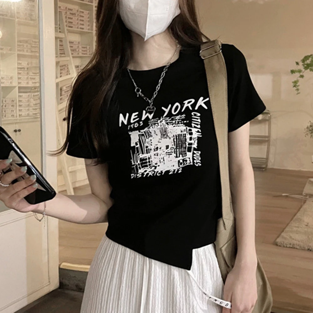 For Everyday Wear Hot Girl Top All-match Retro Style Tee All-match Top Irregular Design All-match Design Casual Style
For Everyday Wear Hot Girl Top All-match Retro Style Tee All-match Top Irregular Design All-match Design Casual Style