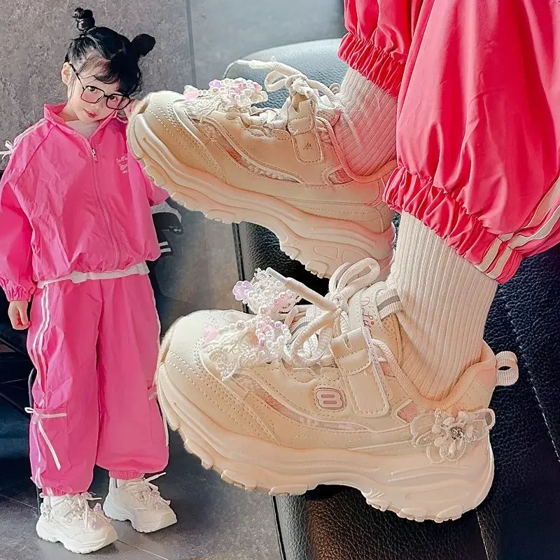 Girly Heart Sweet Children Sports Shoes Spring Autumn 2025 New Cute Children Bow Princess Casual Sneakers Gifts for Girls
Girly Heart Sweet Children Sports Shoes Spring Autumn 2025 New Cute Children Bow Princess Casual Sneakers Gifts for Girls