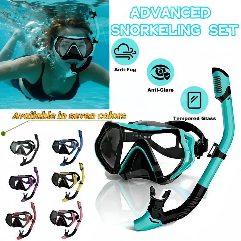 2026 New Scuba Diving Mask Snorkel Set For Adults Tempered Glass Professional Panoramic Snorkeling Gear Swimming Training
2026 New Scuba Diving Mask Snorkel Set For Adults Tempered Glass Professional Panoramic Snorkeling Gear Swimming Training